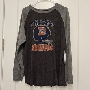 NFL Denver Broncos Mens Long Sleeve Raglan